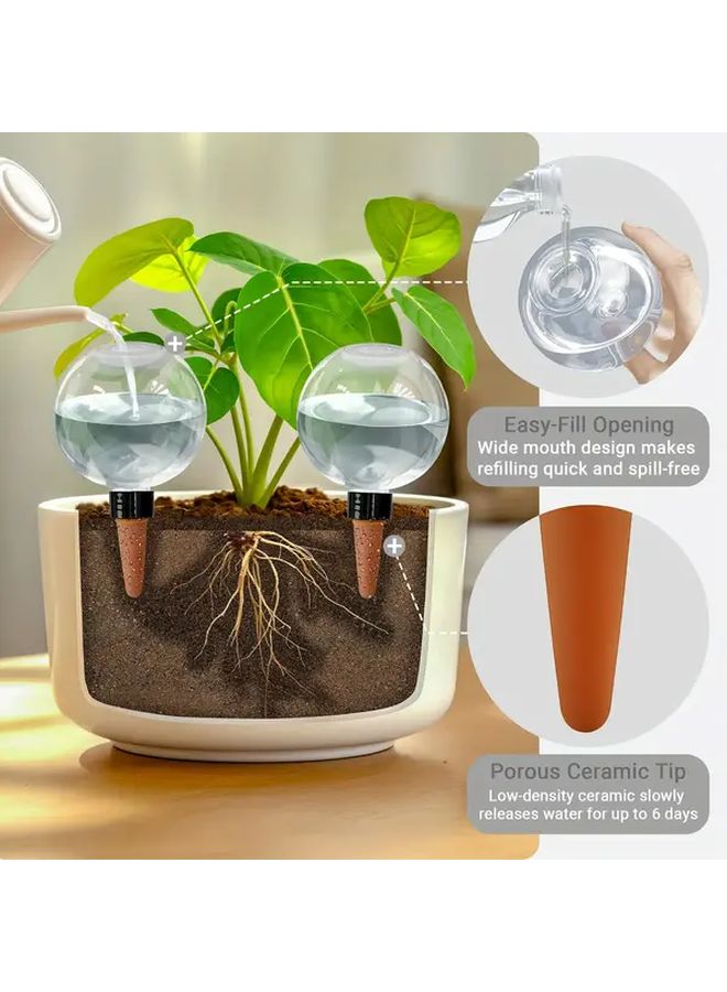 4pcs Plant Watering Globes Self Watering Spikes Long Lasting Hydration Tool - Image 2
